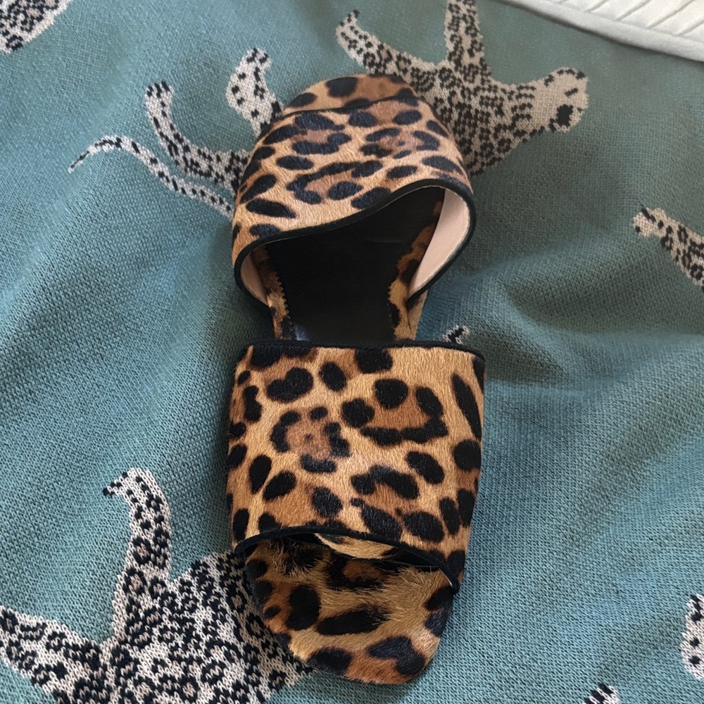 J. Crew Leopard Print Slide Sandals